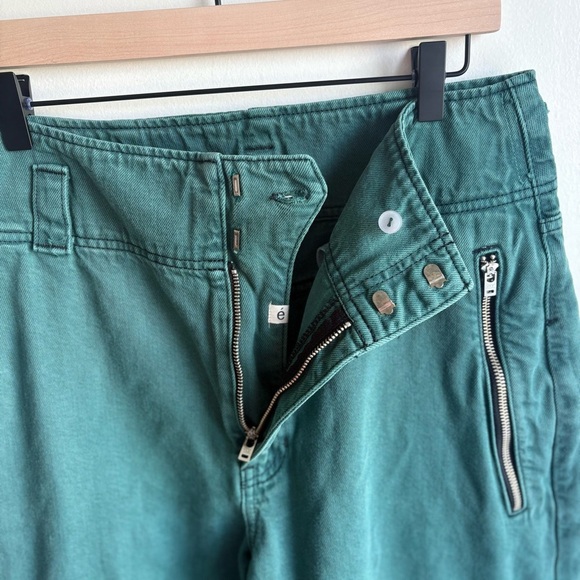 Etica Women’s Barrel Leg Doyle Biker Pants in Quetzal Green Size 31 - Picture 11 of 13